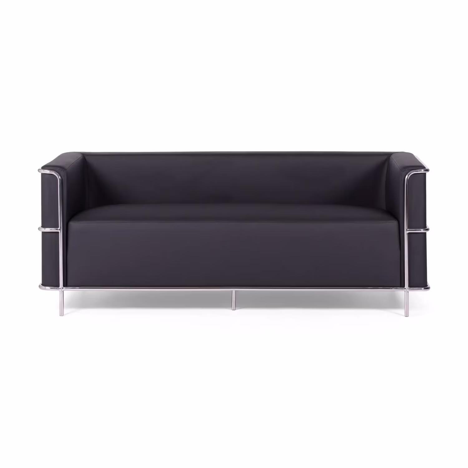 Sofá Torino 3 plazas en polipiel y acero cromado - Mueble Design