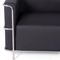 Torino 3 seater sofa in eco-leather and chromed steel - Mueble Design