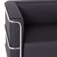 Torino 3 seater sofa in eco-leather and chromed steel - Mueble Design