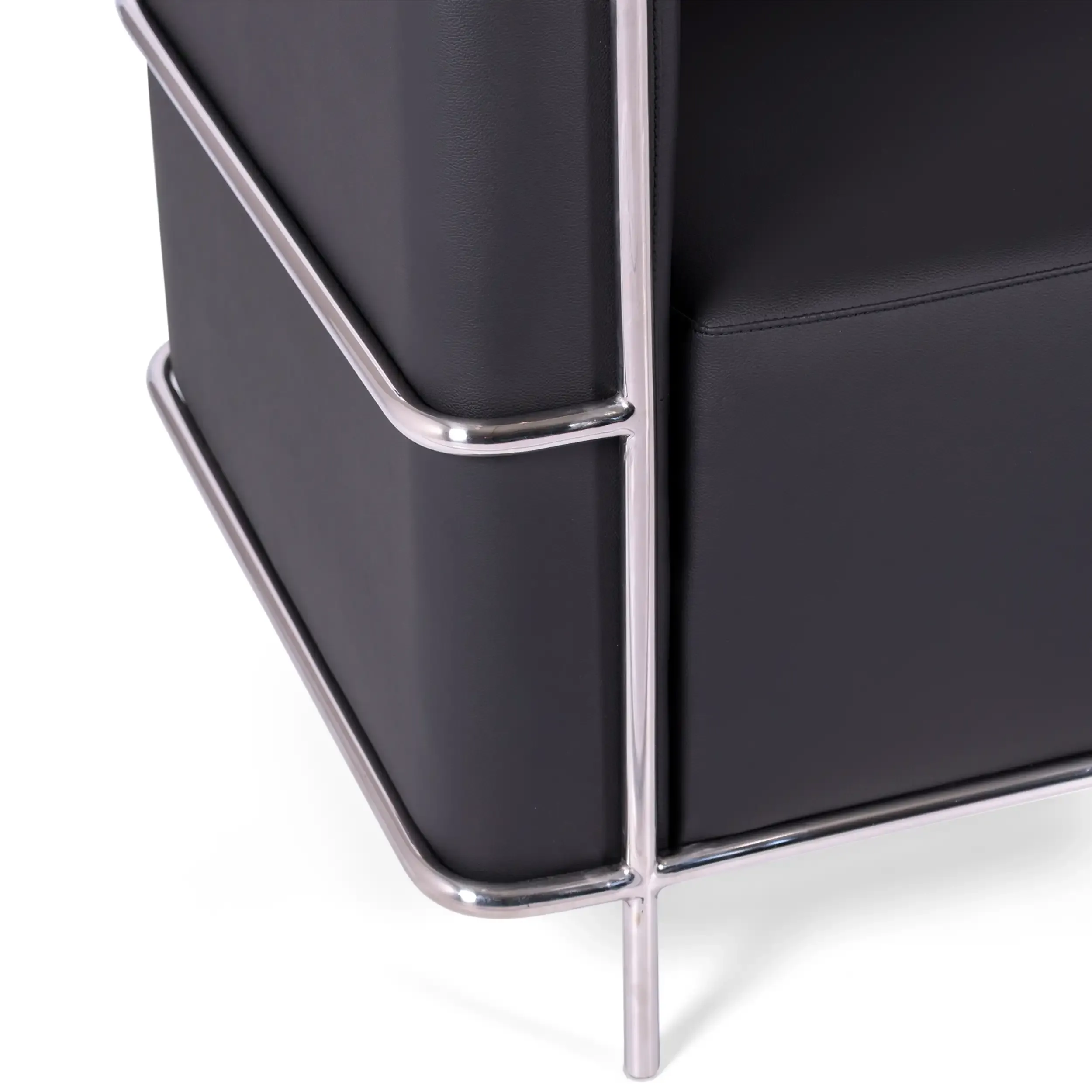 Torino 3 seater sofa in eco-leather and chromed steel - Mueble Design