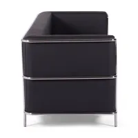 Torino 3 seater sofa in eco-leather and chromed steel - Mueble Design