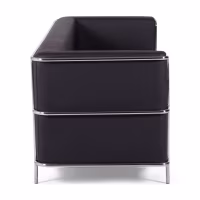 Sofá Torino 3 plazas en polipiel y acero cromado - Mueble Design