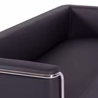 Sofá Torino 3 plazas en polipiel y acero cromado - Mueble Design
