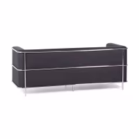 Sofá Torino 3 plazas en polipiel y acero cromado - Mueble Design