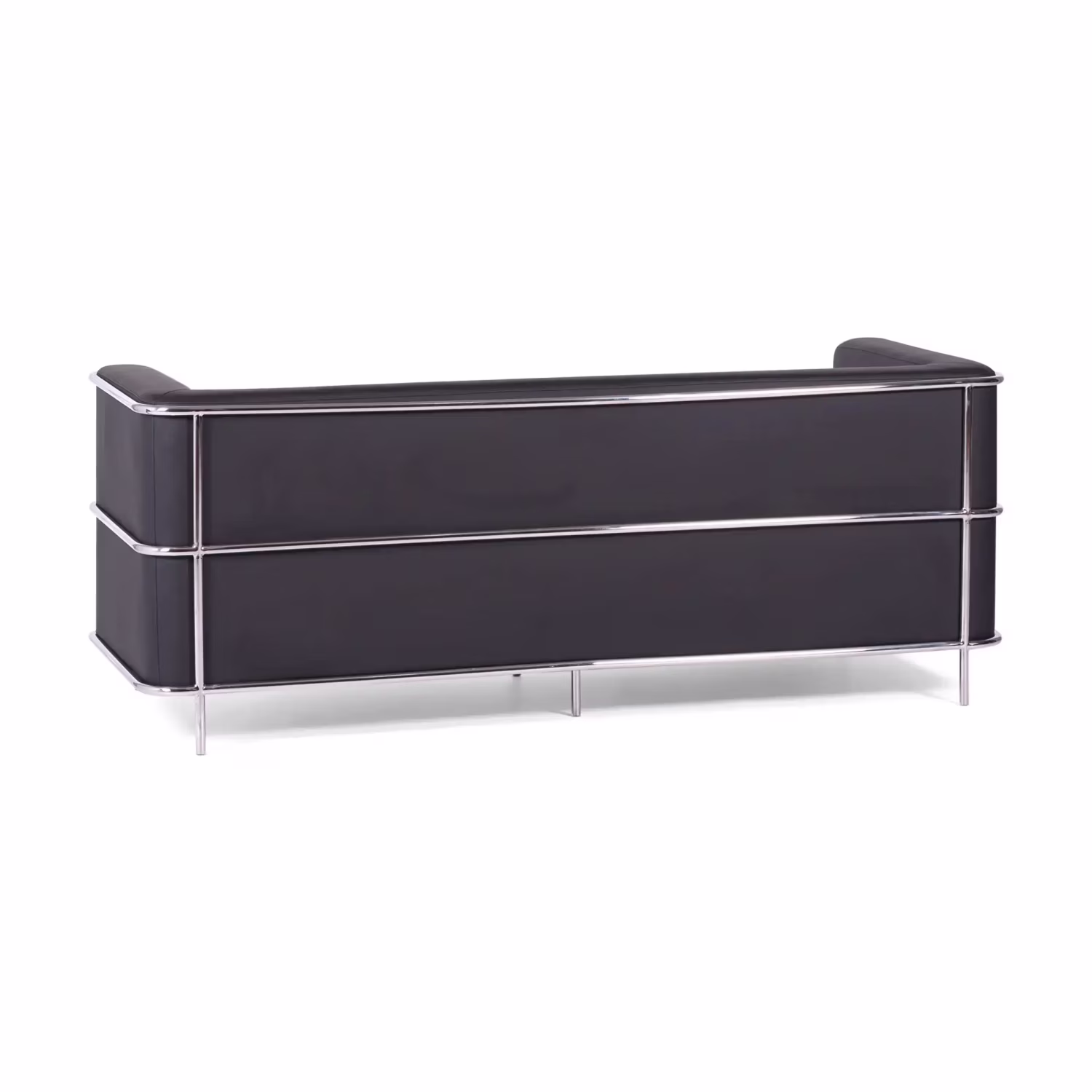 Sofá Torino 3 plazas en polipiel y acero cromado - Mueble Design