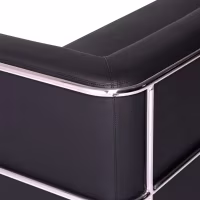 Sofá Torino 3 plazas en polipiel y acero cromado - Mueble Design