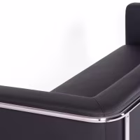 Sofá Torino 3 plazas en polipiel y acero cromado - Mueble Design