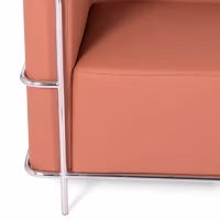 Torino 3 seater sofa in eco-leather and chromed steel - Mueble Design