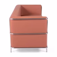 Torino 3 seater sofa in eco-leather and chromed steel - Mueble Design
