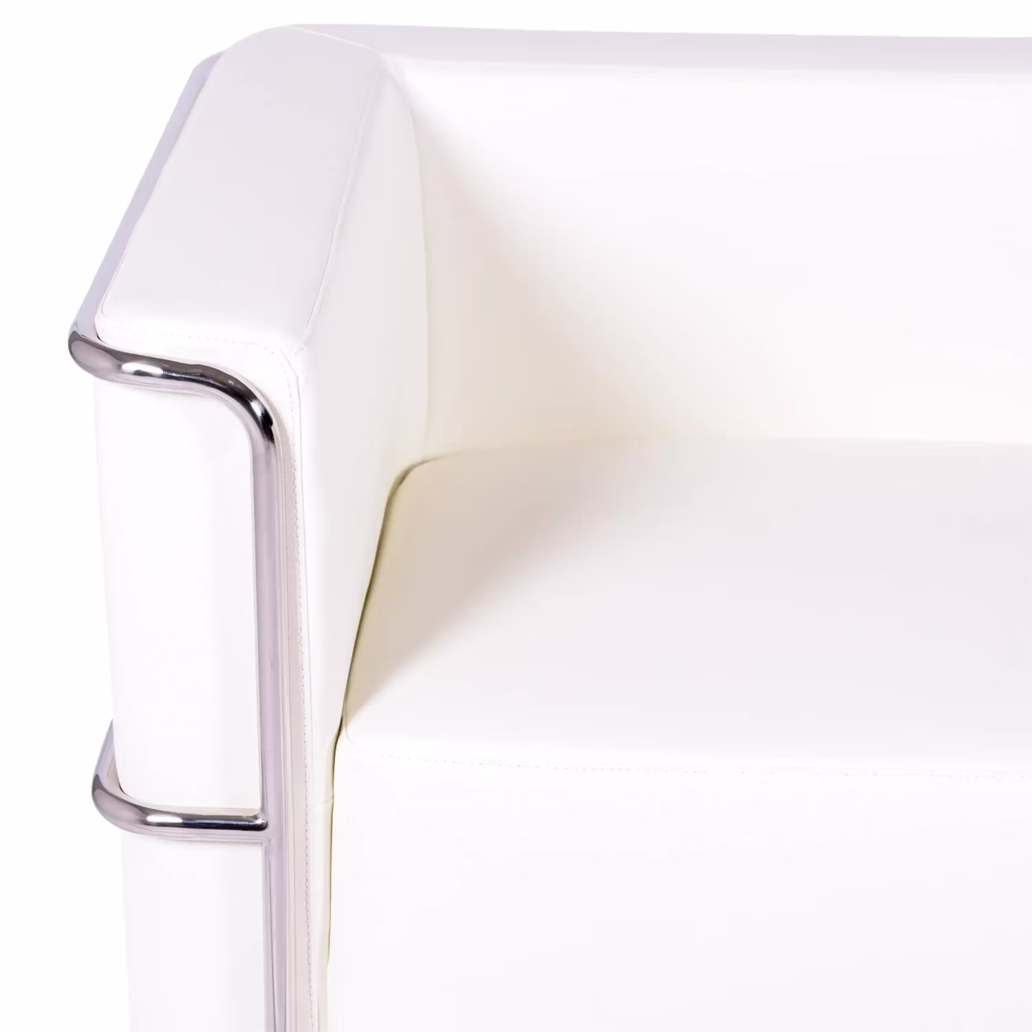 Torino 3 seater sofa in eco-leather and chromed steel - Mueble Design