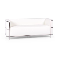 3-Sitzer Sofa Torino aus Ökoleder und verchromtem Stahl - Mobelarium