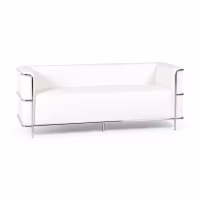 Torino 3 seater sofa in eco-leather and chromed steel - Mueble Design