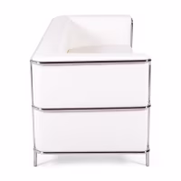 Torino 3 seater sofa in eco-leather and chromed steel - Mueble Design
