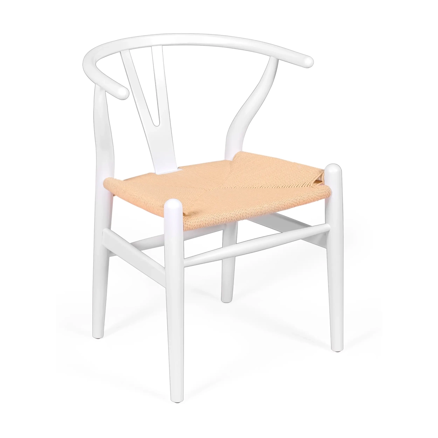 Réplique de la chaise Wishbone CH24 en bois coloré