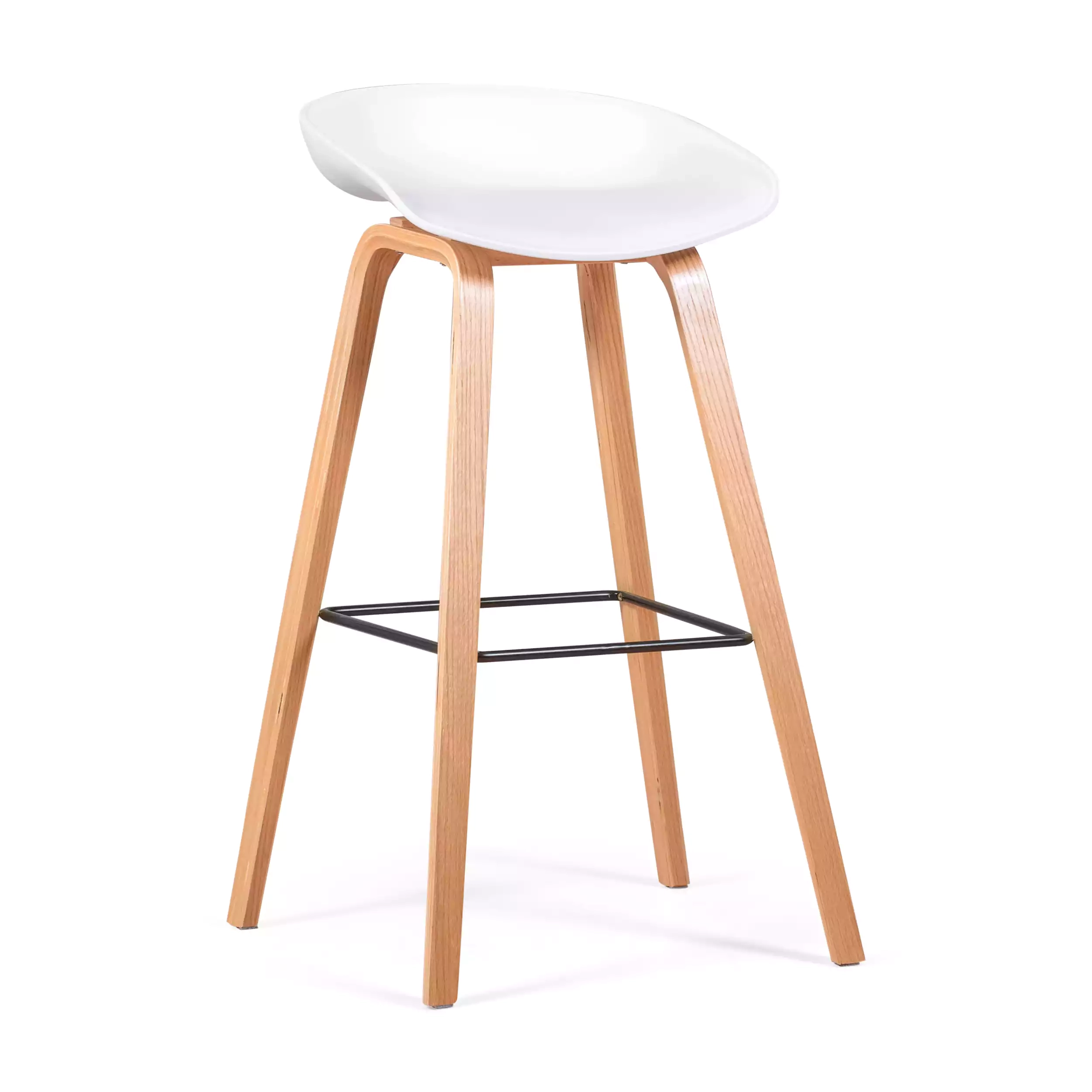 75cm Nordic Stool in Beech Wood - Mueble Design