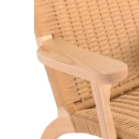 Poltrona Catani CH25 | Design scandinavo in frassino e corda naturale