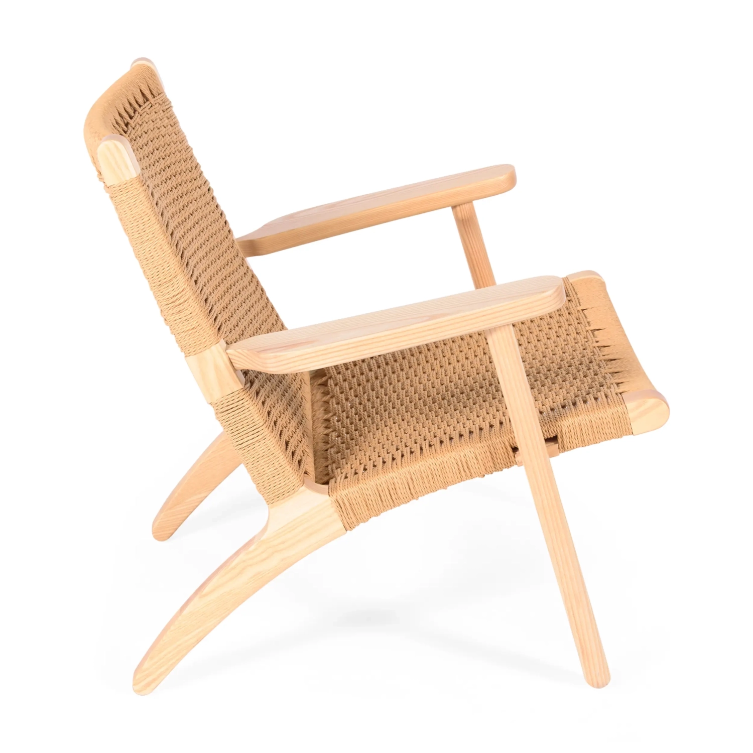 Fåtölj Catani CH25 | Skandinavisk design i ask och naturrep