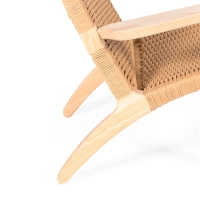 Poltrona Catani CH25 | Design scandinavo in frassino e corda naturale