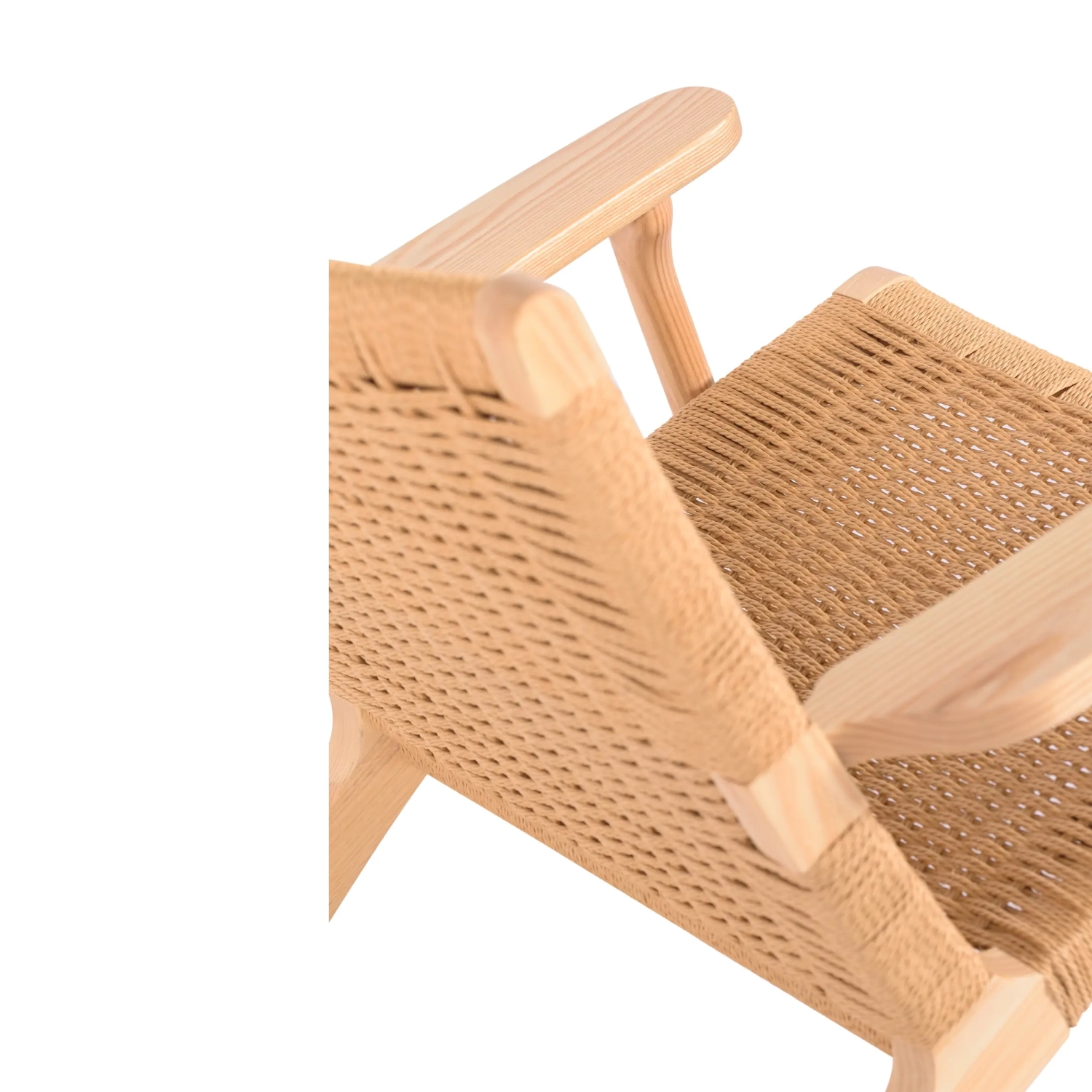 Sessel Catani CH25 | Skandinavisches Design aus Esche und Naturseil