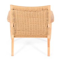Fauteuil Catani CH25 | Design scandinave en frêne et corde naturelle