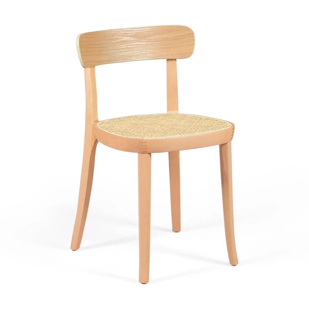 Silla Tours en fresno y ratán – estilo nórdico y natural - Mueble Design