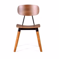 Silla Copine en madera de nogal | Diseño retro industrial - Mueble Design