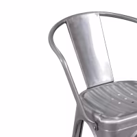 Cadeira de metal Bistro com apoios para os braços - Empilhável e resistente Mueble Design