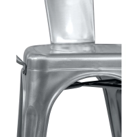 Silla metálica Bistro con reposabrazos | Apilable y resistente - Mueble design