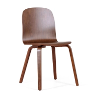 Design chair Scandinavian Hut in walnut wood | Elegant Scandinavian style