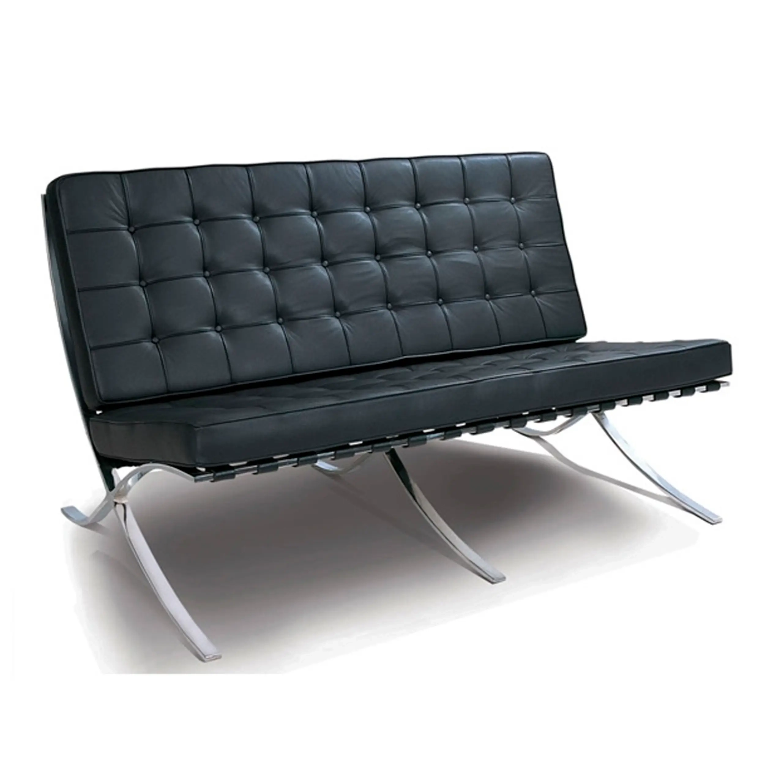 Replica of Mies Van der Rohe's 2-seater chair Barcelona 