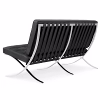 Silla Barcelona de 2 Plazas en Piel - Mueble design