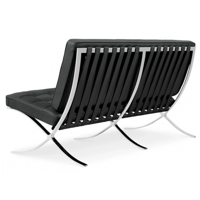 Inspiration Barcelona Chair 2-Sitzer aus Half-leather - Mobelarium