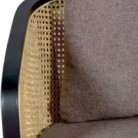 Sillón Leeds de Ratán Natural y Cojín de Algodón | Estilo Vintage Nórdico