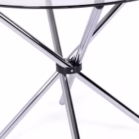 Mesa Redonda de Cristal 80 cm | Diseño Moderno para Cocina y Comedor
