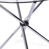 Round Glass Table 80 cm | Modern Design for Kitchen and Dining Room