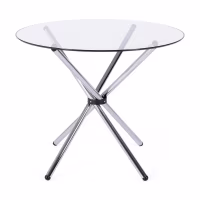 Kulatý skleněný stůl 80 cm | Moderní design do kuchyně a jídelny