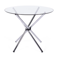 Okrągły szklany stół 80 cm | Nowoczesny design do kuchni i jadalni