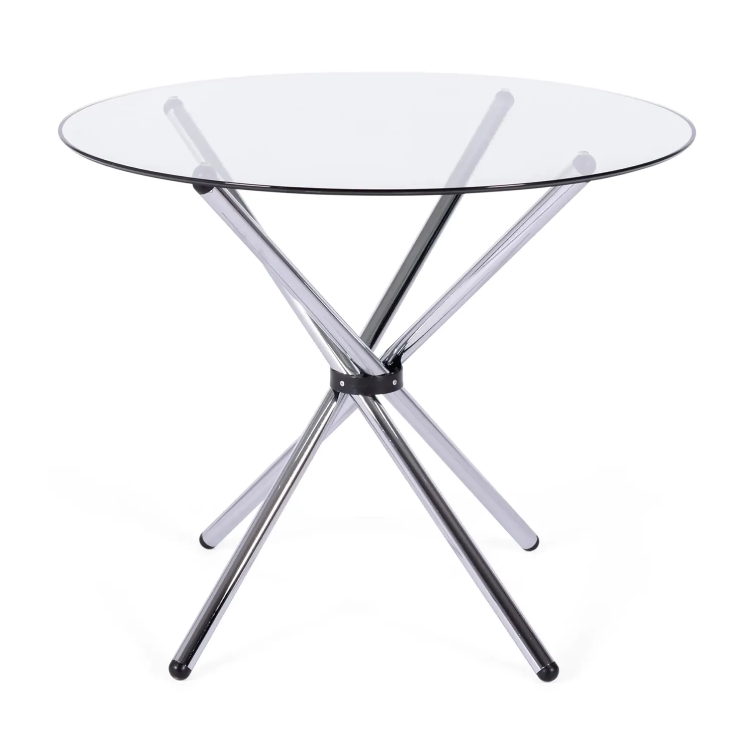 Round Glass Table 80 cm | Modern Design for Kitchen and Dining Room