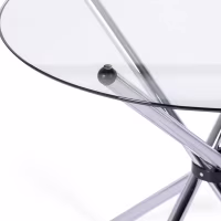 Round Glass Table 80 cm | Modern Design for Kitchen and Dining Room