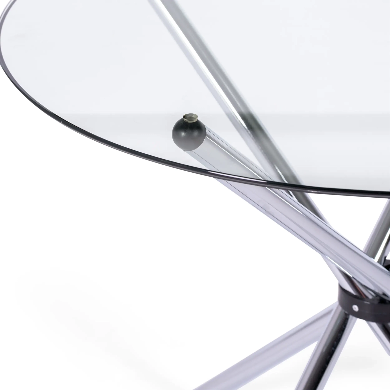 Okrągły szklany stół 80 cm | Nowoczesny design do kuchni i jadalni
