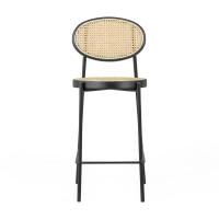 Stołek Vintage Bar Preston Rattan Naturalny 65 cm - Mobelarium