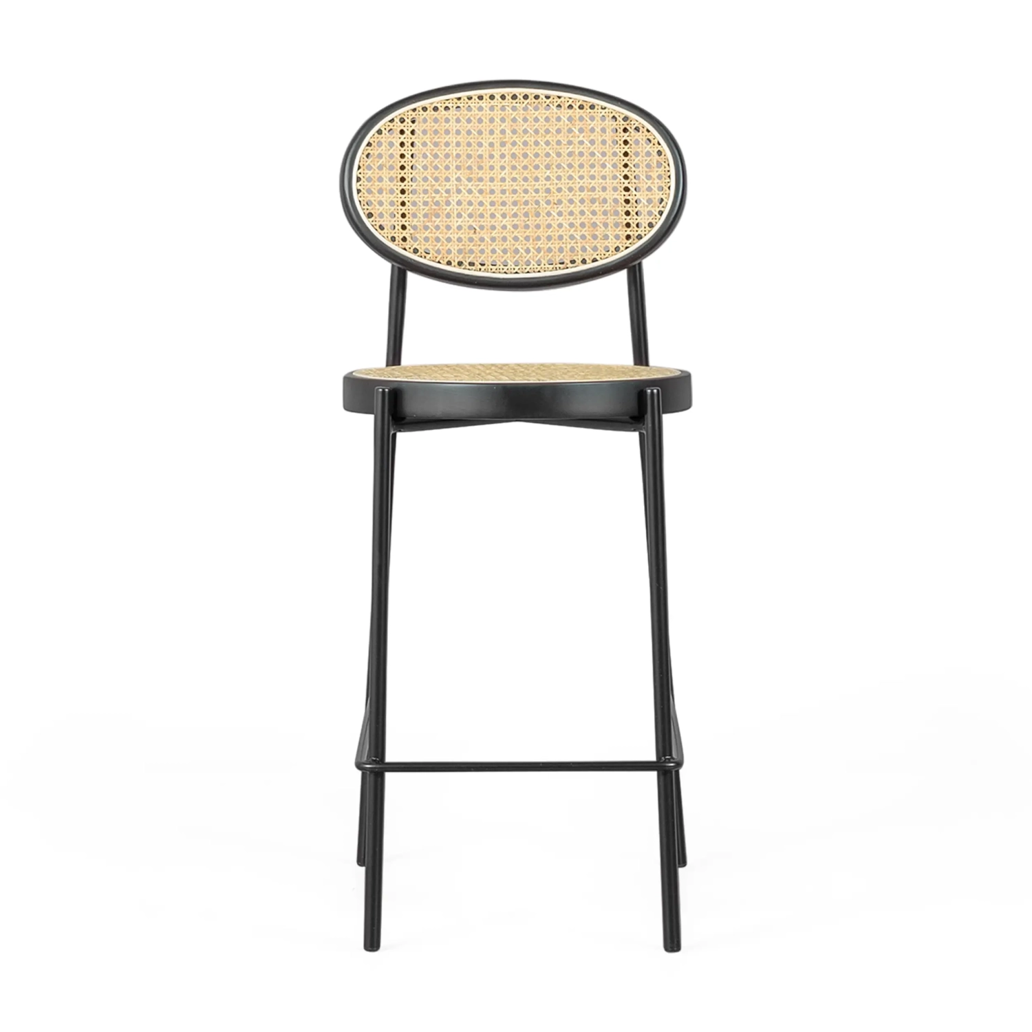 Barstoel Vintage Bar Preston Rotan, naturel 65 cm - Antiek Mobelarium