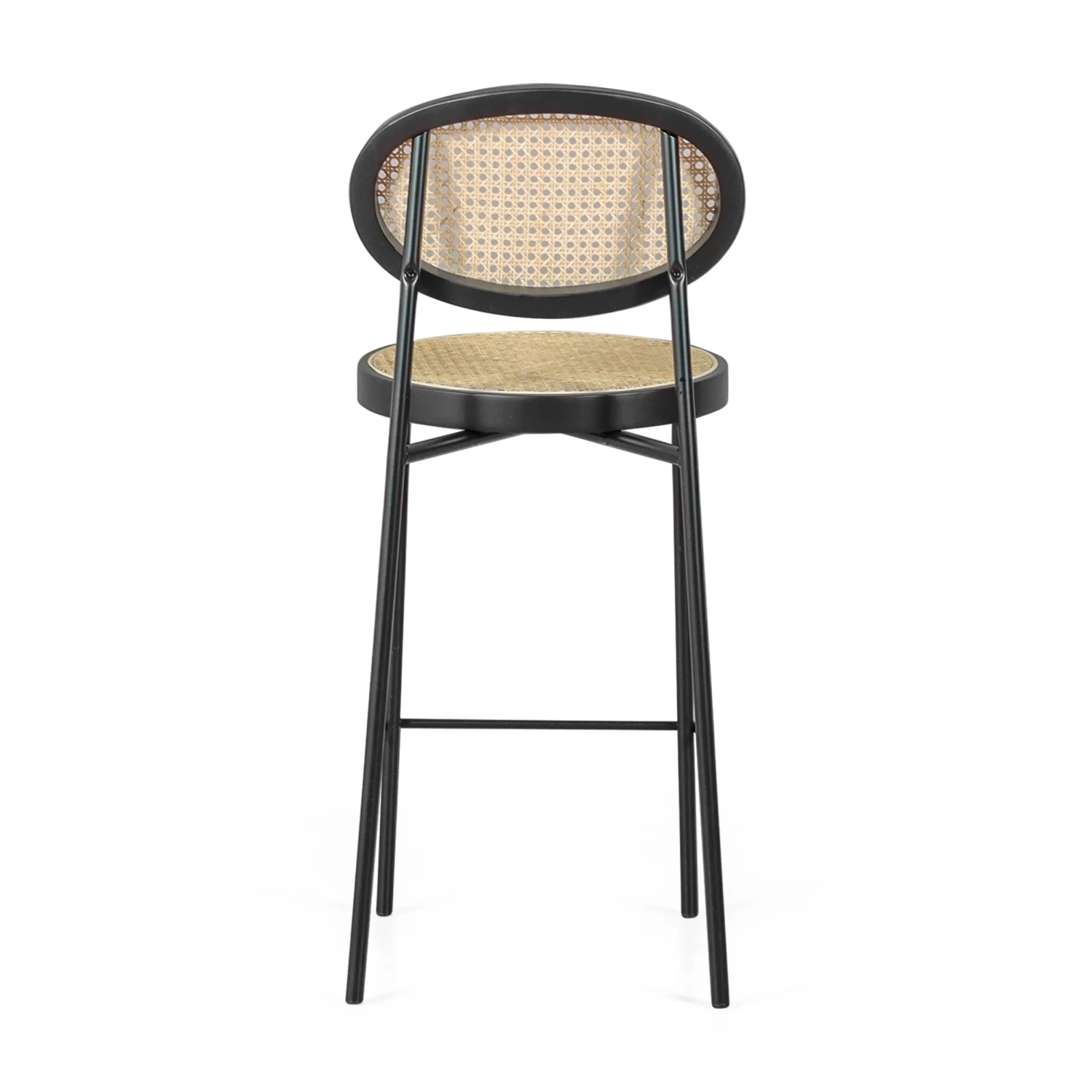 Tabouret Bar vintage Preston en rotin naturel 65 cm - Meubles Concept