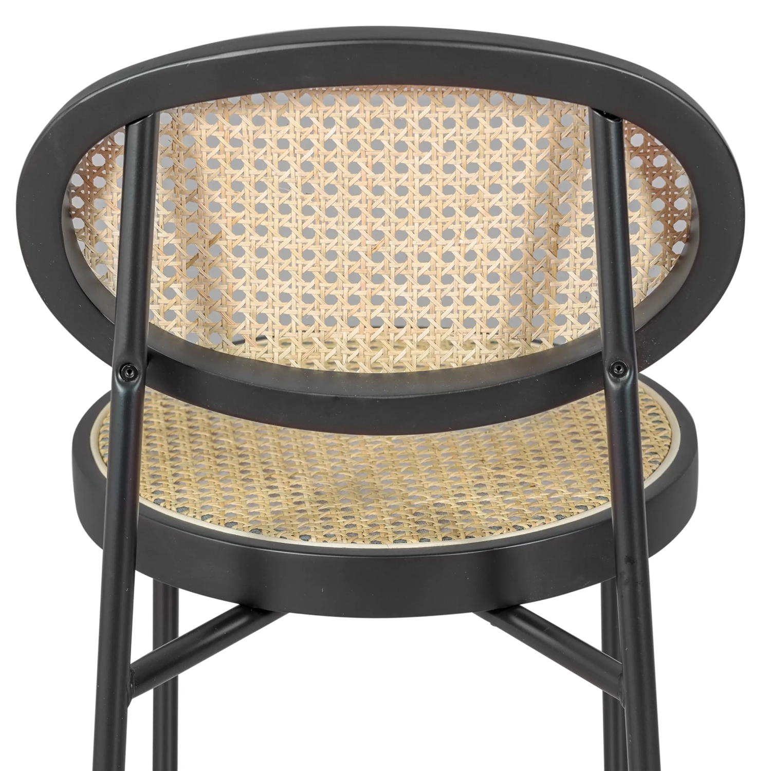 Tabouret Bar vintage Preston en rotin naturel 65 cm - Meubles Concept