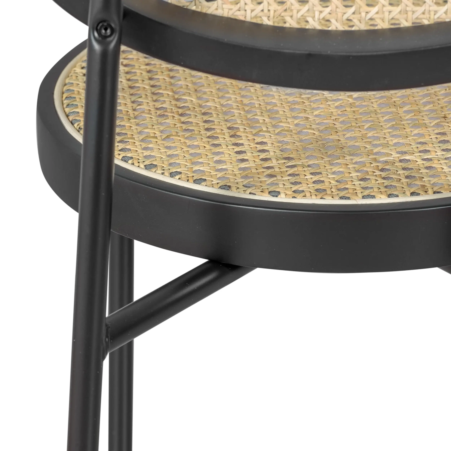 Barstol Vintage Preston 75 cm | Naturrotting och svart ram