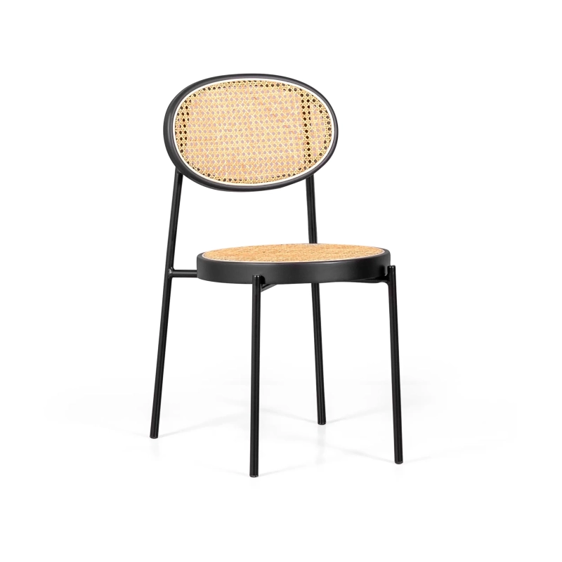 Pack 4 stolar Preston Naturrotting | Retro och handgjord design