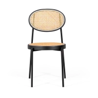 Pack 4 Preston Natural Rattan Chairs : Retro and Handcrafted Design