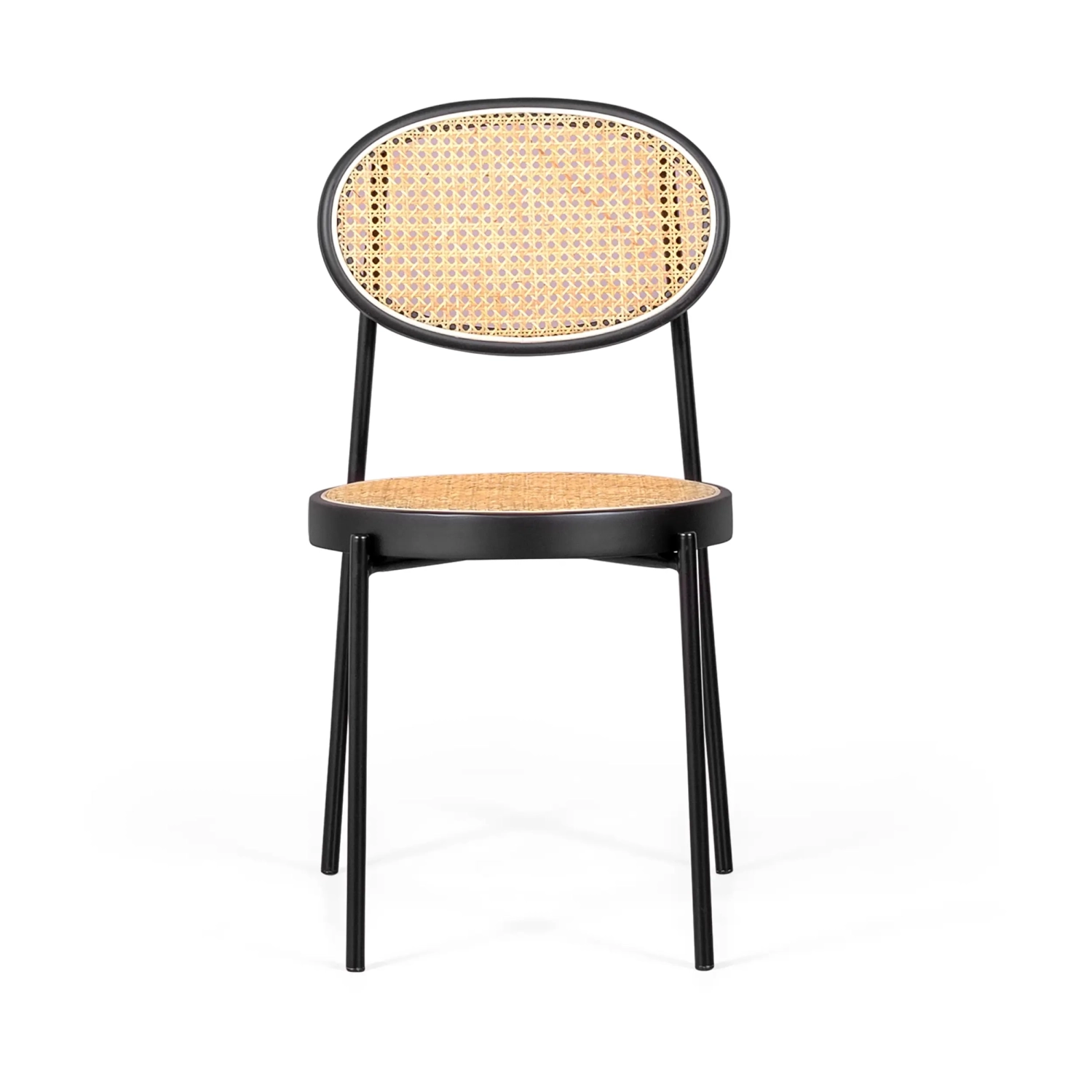 Pack 4 Preston Natural Rattan Chairs : Retro and Handcrafted Design