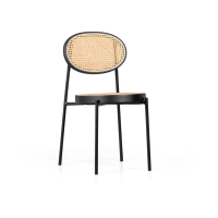 Pack 4 Sillas Preston Ratán Natural | Diseño Retro y Artesanal