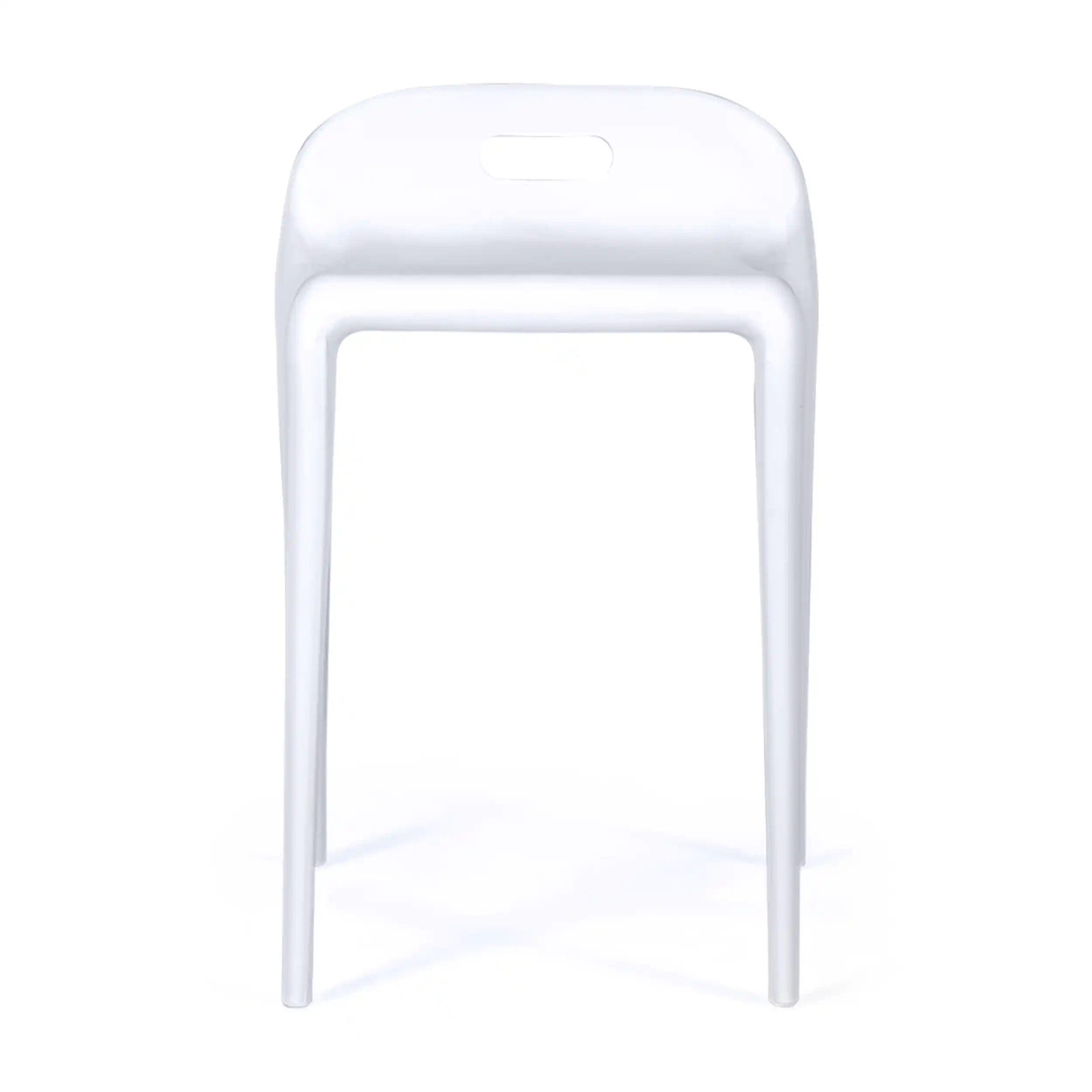 Tamborete design Didi 45 cm Branco | Design minimalista e leve